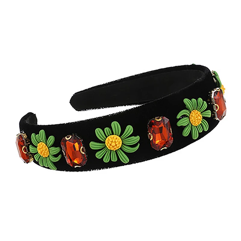 

Женские Повязки На Голову ZHINI, новые милые маленькие повязки на голову с цветными кристаллами в стиле панк, 2021, аксессуары для волос, свадебные модные украшения