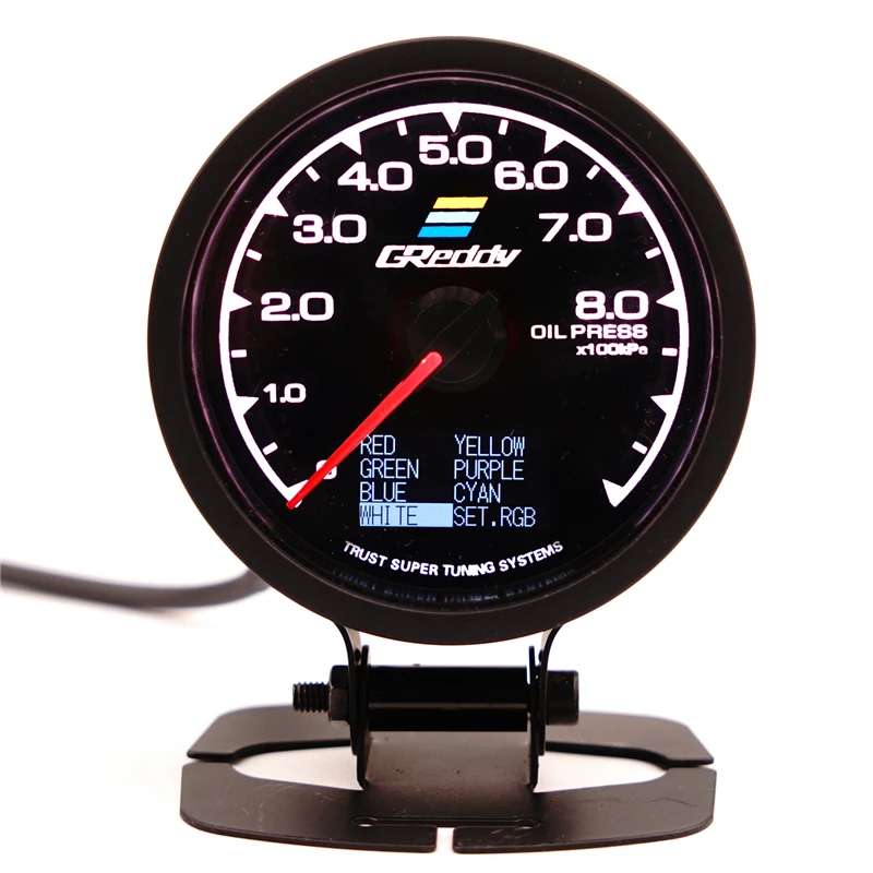 Спидометр GReddi Multi D/A lcd цифровой дисплей масляного давления автомобильный измерительный прибор 2,5 дюйма 62 мм 7 цветов в 1