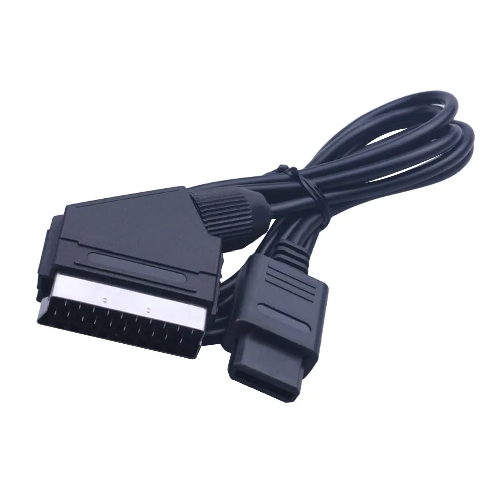 1 8 м ПВХ RGB Scart видео AV кабель Шнур для PAL Super Nintendo N64 NGC SNES|Кабели| |