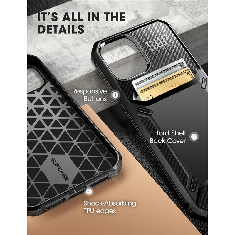 for iphone 12 casefor iphone 12 pro case 6 1 2020 supcase ub vault slim protective wallet cover with built in card holder free global shipping