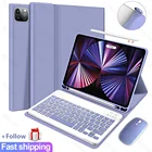 Чехол с клавиатурой для iPad 10,2 Pro 11 2021 Air 4 2020 10,9 Air 2 9,7 Air 3 10,5, чехол с мышью для iPad 7-го и 8-го поколения