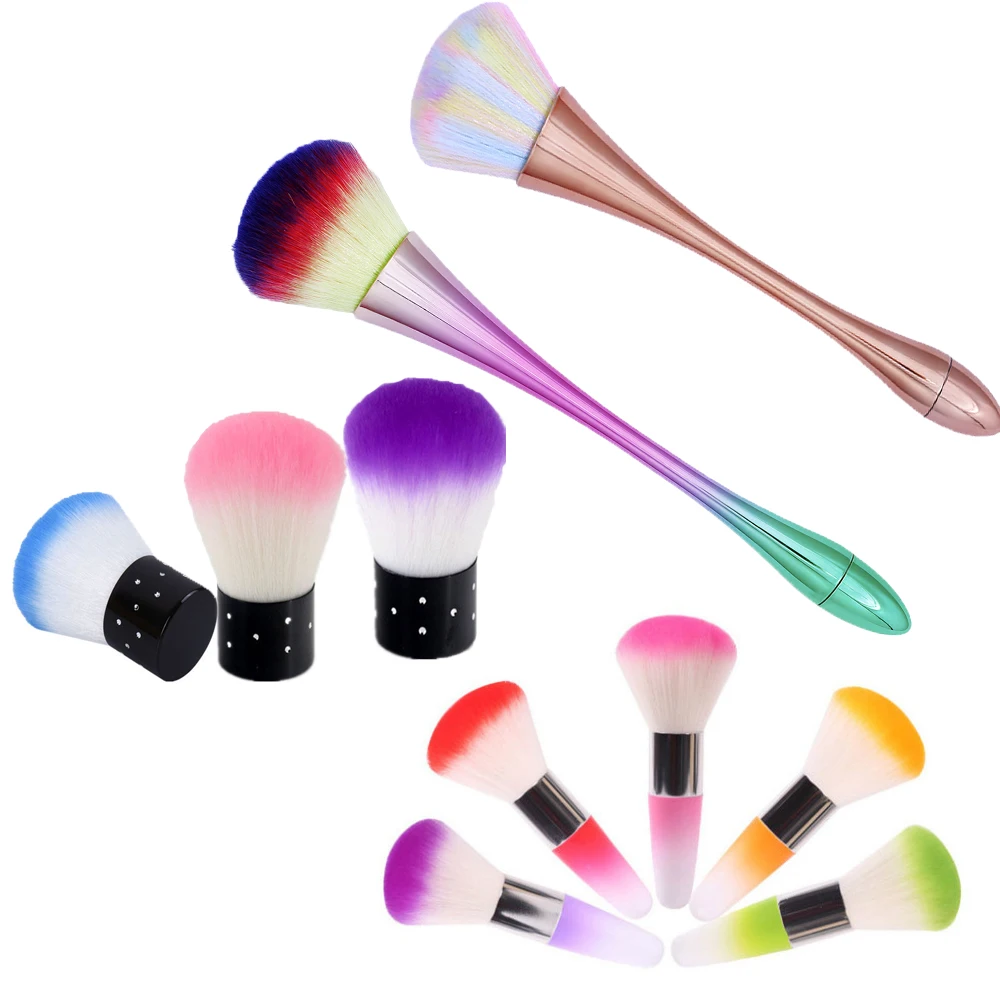 Щетка для пыли ногтей LK14 10 типов щетки пудры легкого скольжения радужная