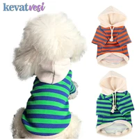 fashion dog clothes striped cat coat casual dog jacket hoodie warm winter pet clothes for small dogs chihuahua pug pet supplies