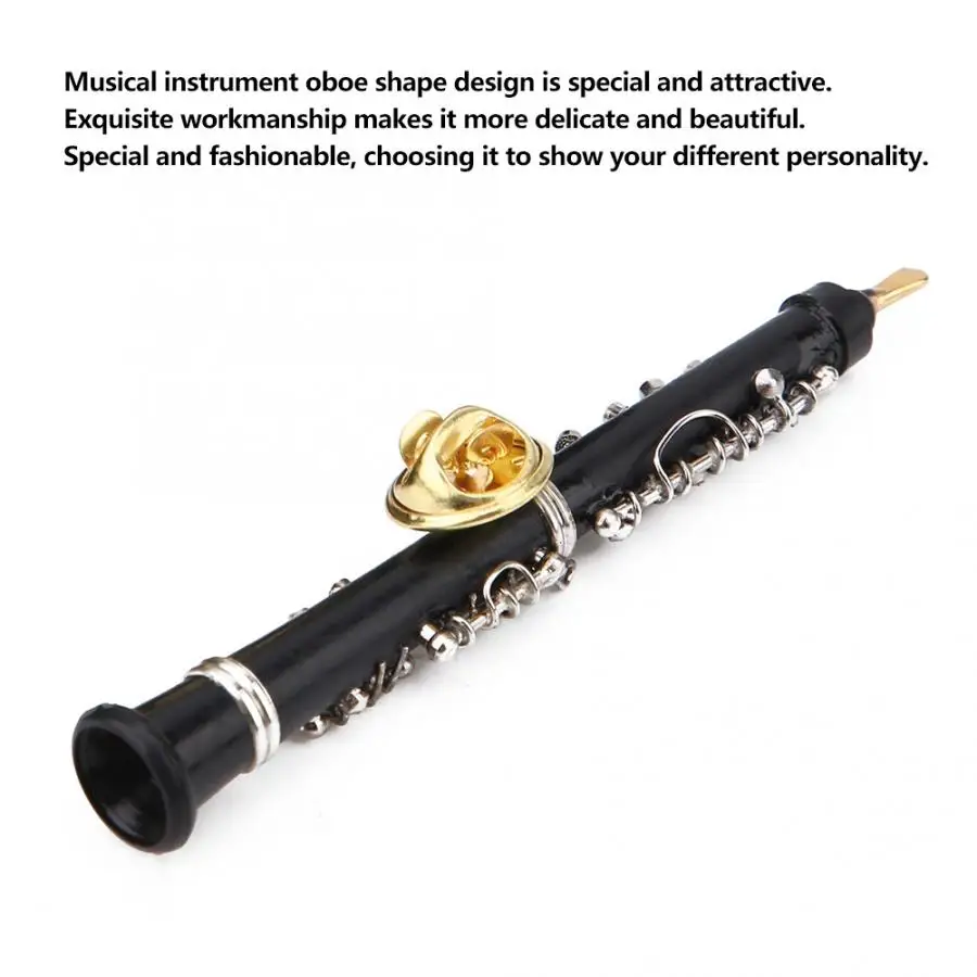Мини-булавка в форме Oboe брошь с музыкальным инструментом украшение одежды