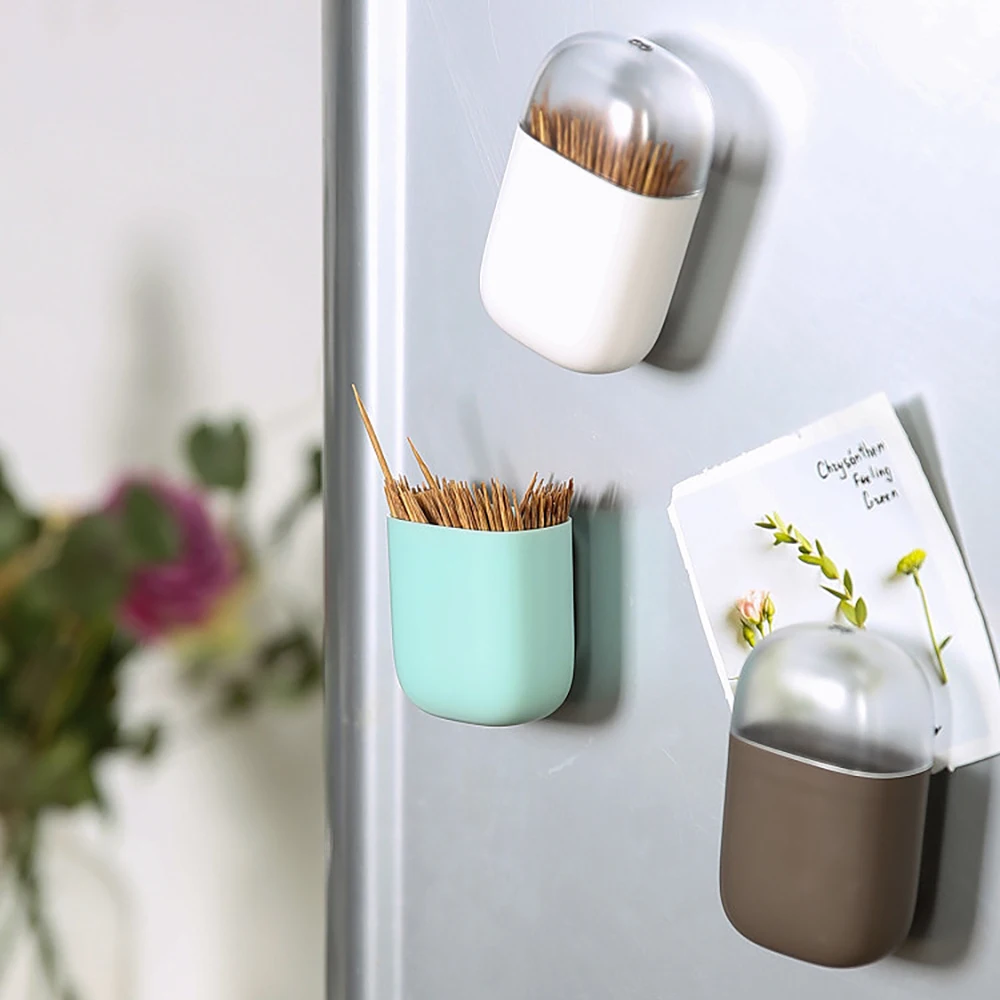 Magnetic Holder For Toothpicks Portable Container Toothpick Box Refrigerator Oven Microwave Practical Dispenser | Дом и сад
