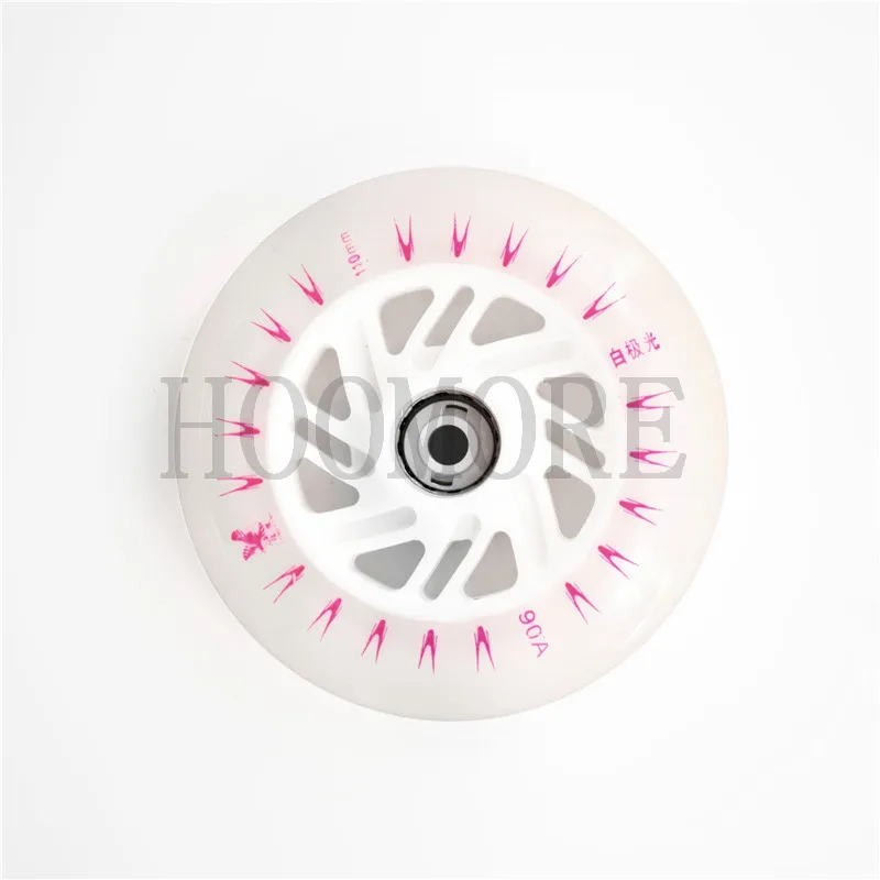 110 мм светодиодный скоростные колеса для роликовых коньков белые синие зеленые