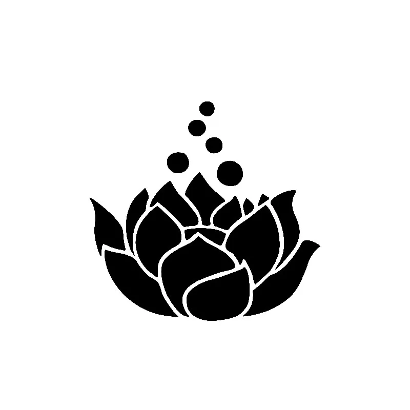 

13.7CM*13.2CM Buddhism Religion Vinyl Decal Car Stickers Lotus Flower Black/Silver C3-1556