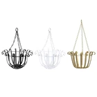 Настенная железная подставка для цветов в европейском стиле, держатель для цветочного горшка, цветочная корзина, подвеска для цветов, уличное украшение для дома