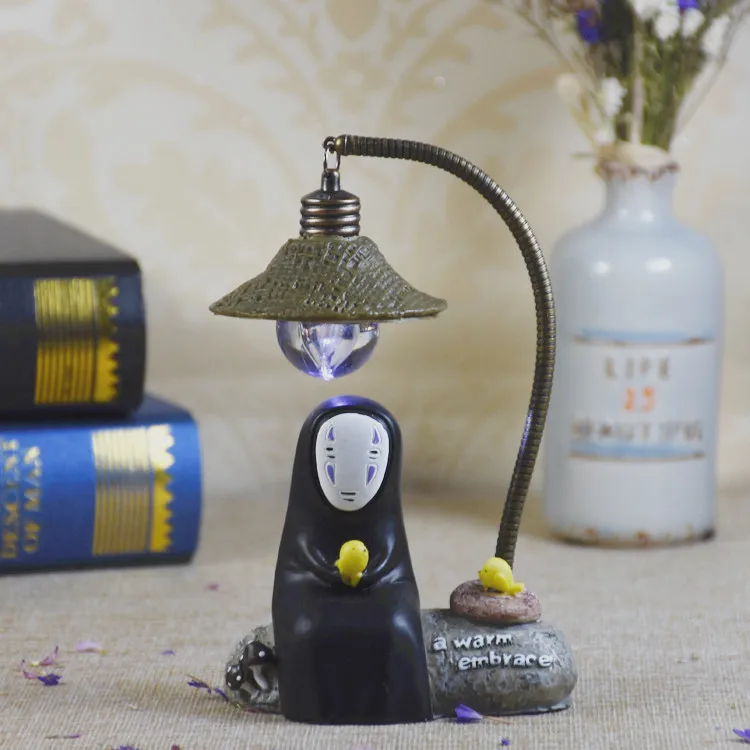 

Spirited Away No Face Man Figures Toy LED Night Light Toy Anime Totoro No Face Man Figure Model Toy Kids Toys Gift