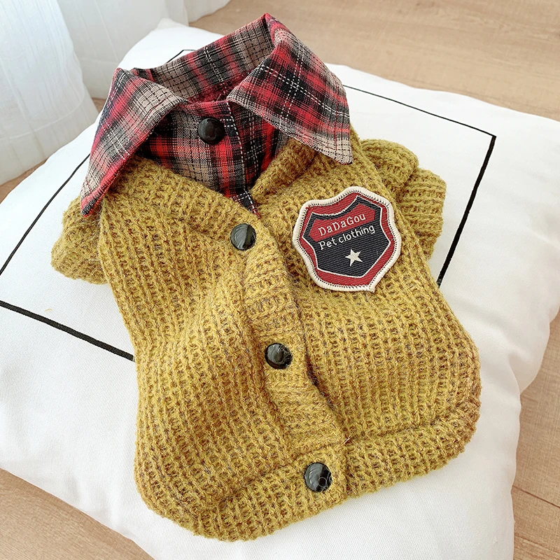

Gentle Dog Clothes Knitted Pets Dogs Clothing Chihuahua Puppy Pet Clothes for Small Medium Dog Coat Sweater Warm Ropa Para Perro