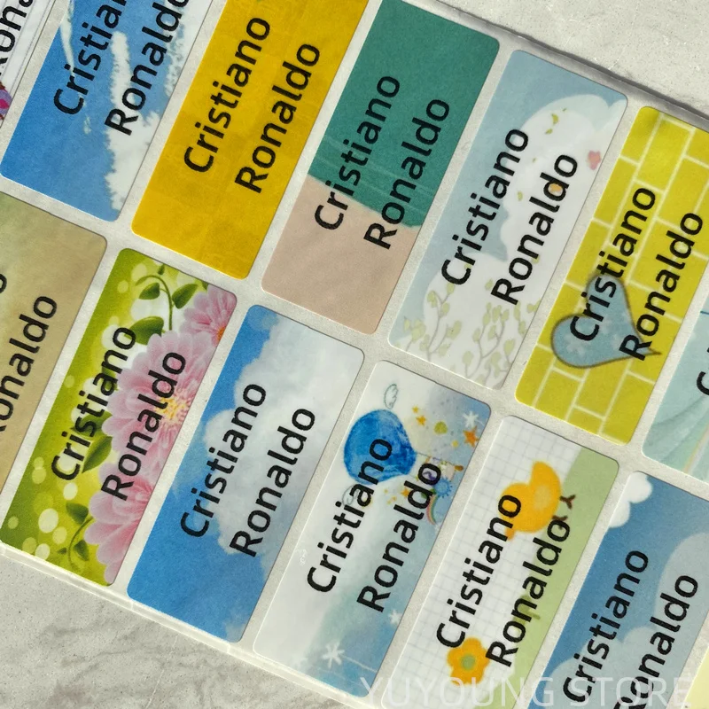 100 шт. наклейка с именем размера L на заказ s искусственный фон Водонепроницаемые