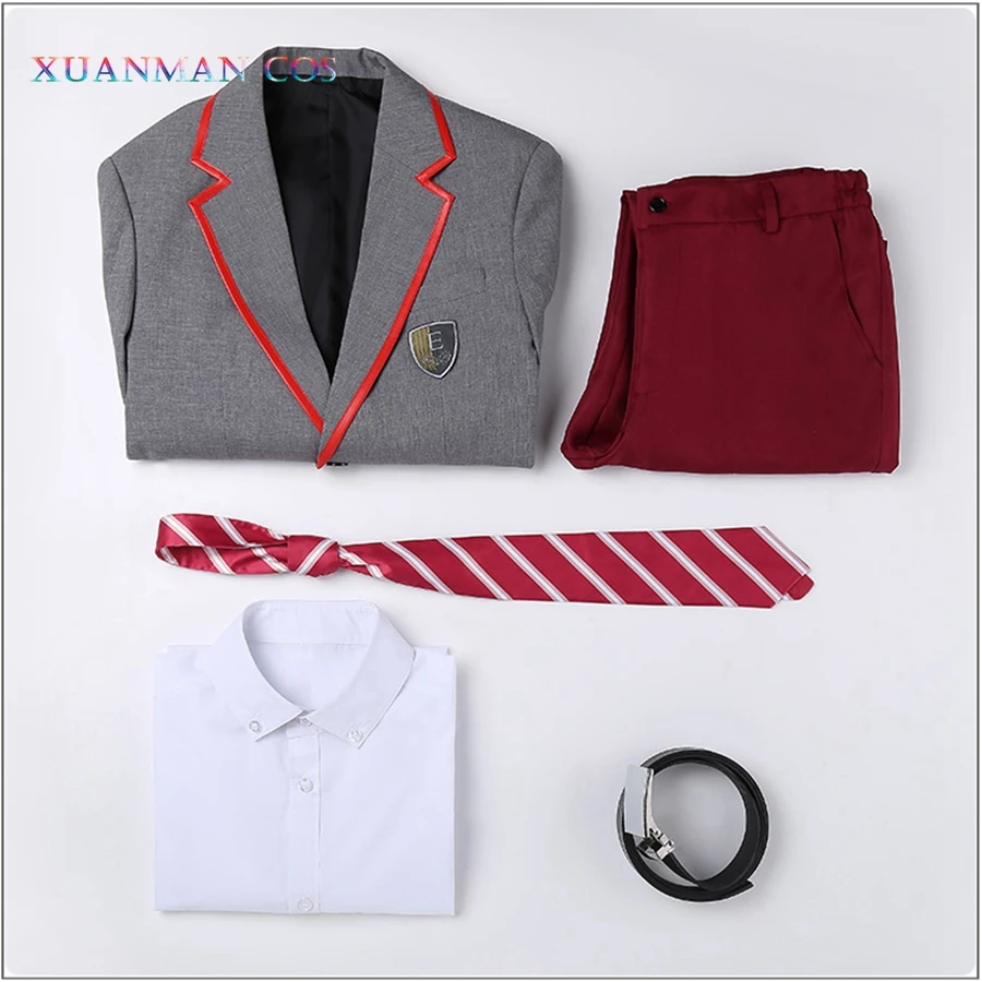 Элитная школьная форма ТВ сериала серый костюм для косплея женская и мужская