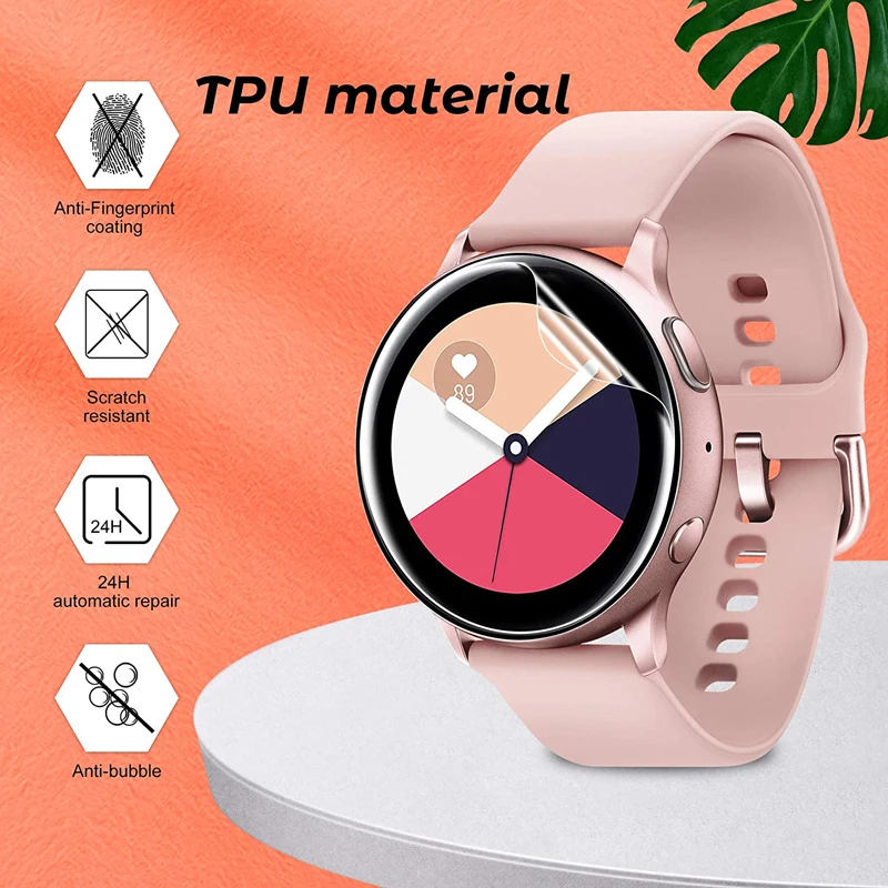Мягкая защитная пленка 5 шт. для Samsung Galaxy Active 2 40 мм 44 протектор экрана Watch 3 41 45 42 46
