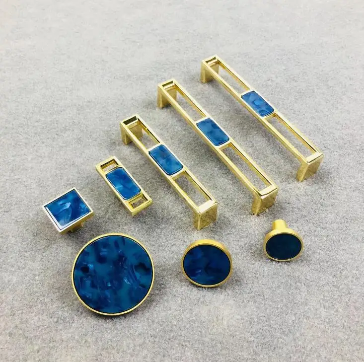 LCH в скандинавском стиле твердая латунь инкрустированная синий розовый черный