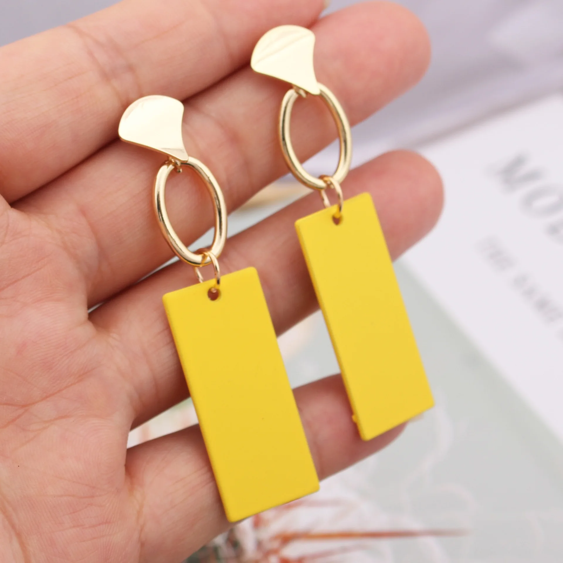 Модные серьги подвески ZG золотого цвета неправильной формы для женщин Винтажные