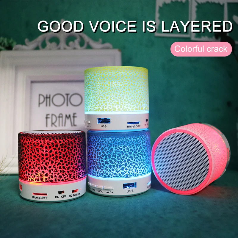 A9 мини портативный Bluetooth динамик трещина LED Беспроводная колонка Hands Free телефон
