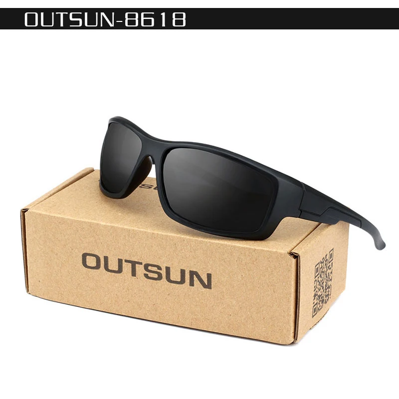 Мужские солнцезащитные очки OUTSUN спортивные поляризационные с защитой UV400 для