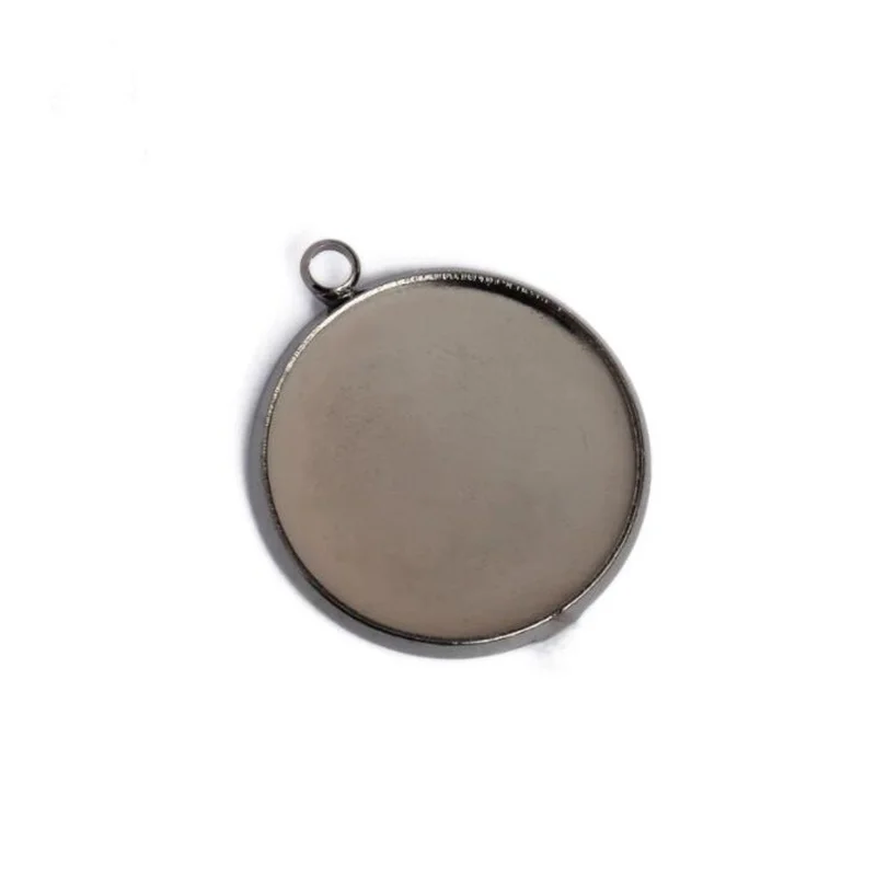 

10pcs/lot 10-25mm Round Pendant Cabochon Base Dentate Bezel Trays Blank for Cabochon Cameo DIY Jewelry Findings