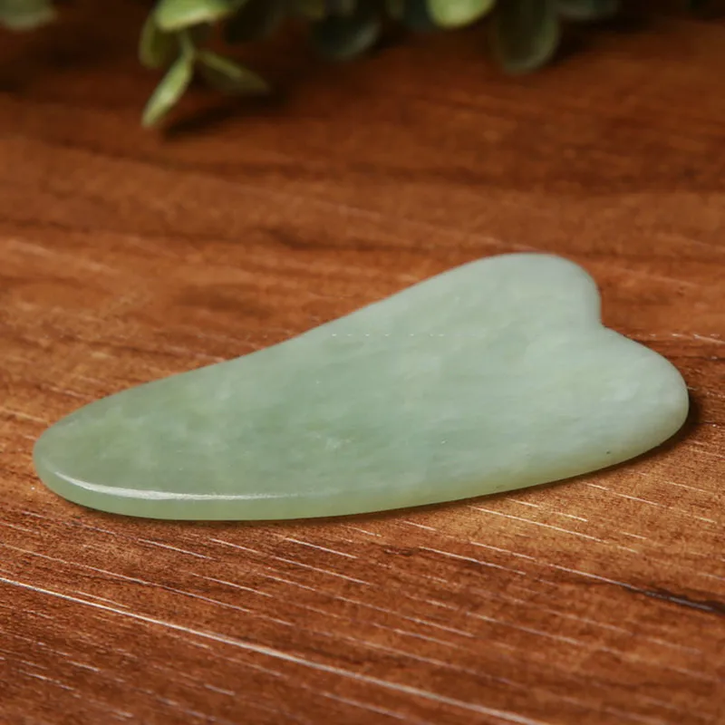 Натуральный женский массажер для лица Jade Guasha с тонким корпусом инструмент