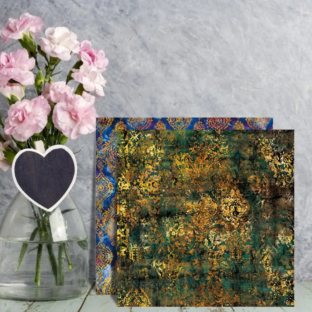 24 листа винтажная бумага для скрапбукинга узорчатый бумажный пакет ручной