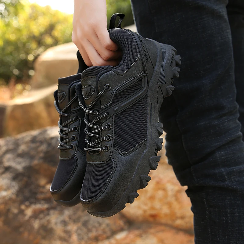 

Men Outdoor Shoes Mountaineering Sport Breathable Tourist Waterproof and Slip Proof Military Combat Low Top Trekking Shoes 39-48