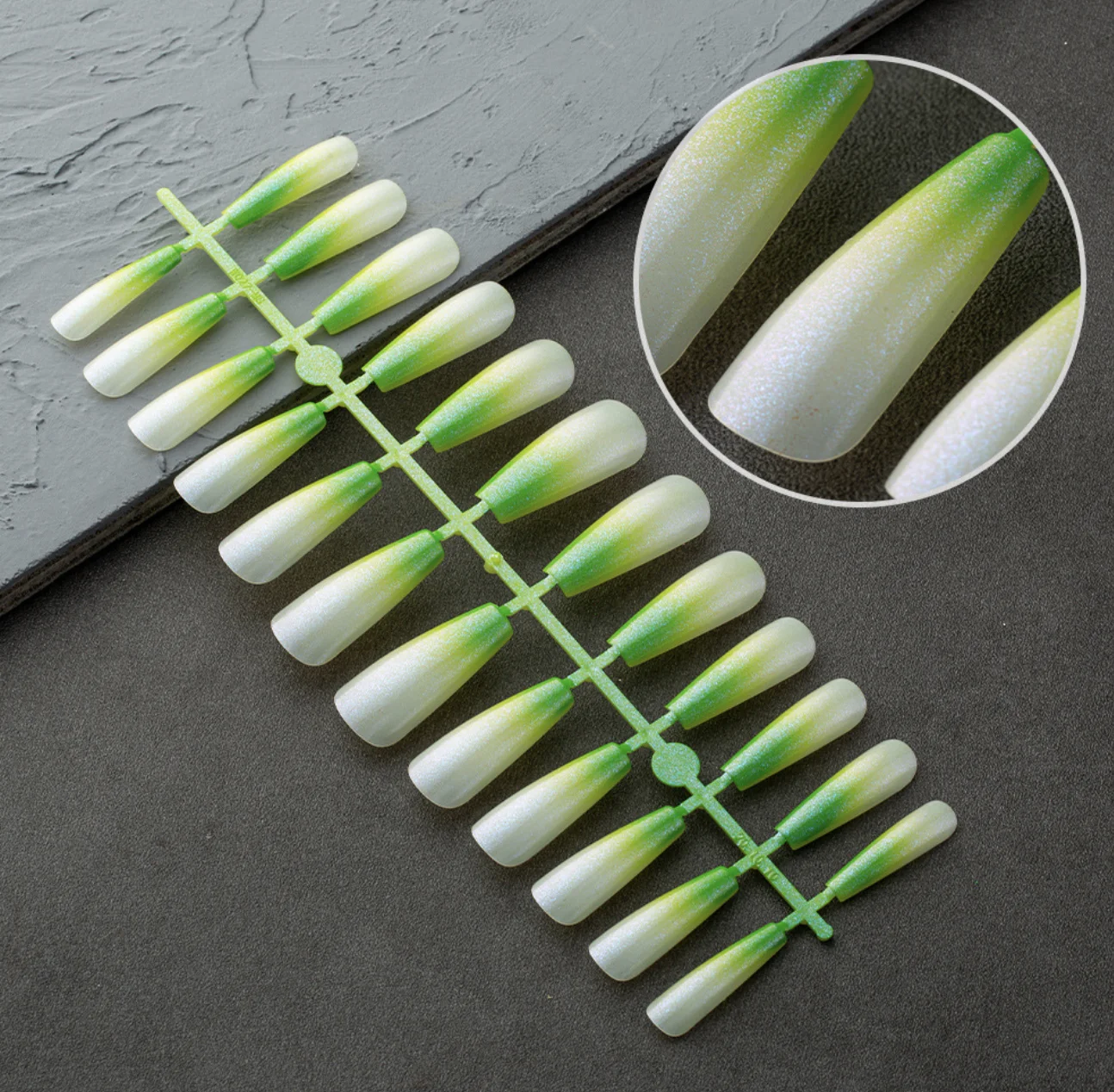 Фабричный магазин супер длинные матовые градиентные гвозди накладные для