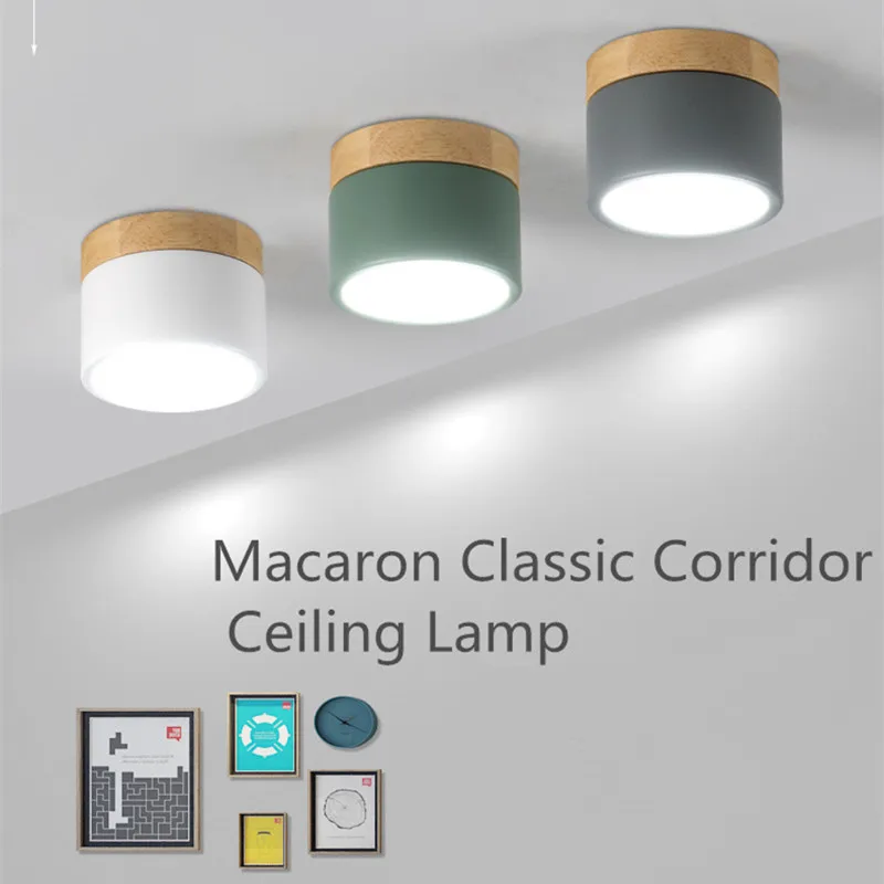 Скандинавский простой современный потолочный светильник маленький для коридора