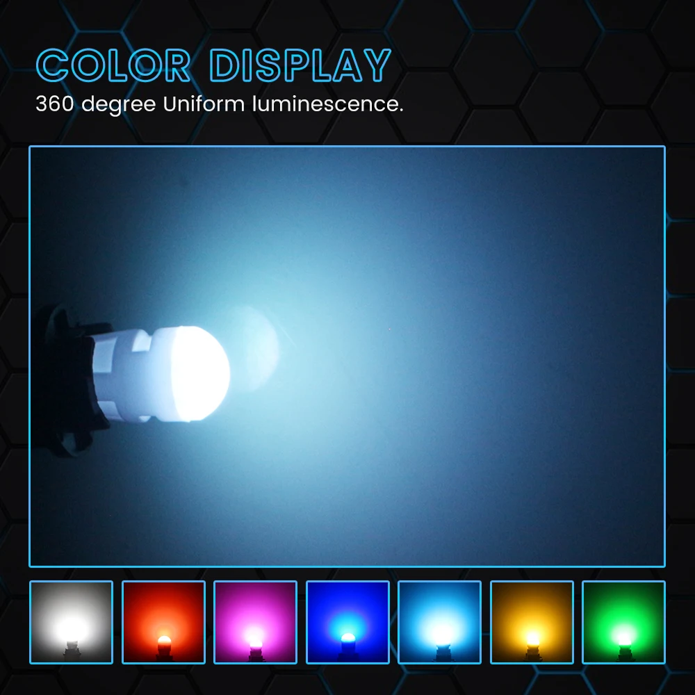 100 шт. автомобильные Сменные лампы T10 W5W керамические матовые линзы 2835 детской для