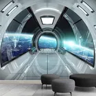 Пользовательская научная фантастика Космос капсулы обои звездное небо фон обои для детской комнаты 3D стерео роспись Papel De Parede