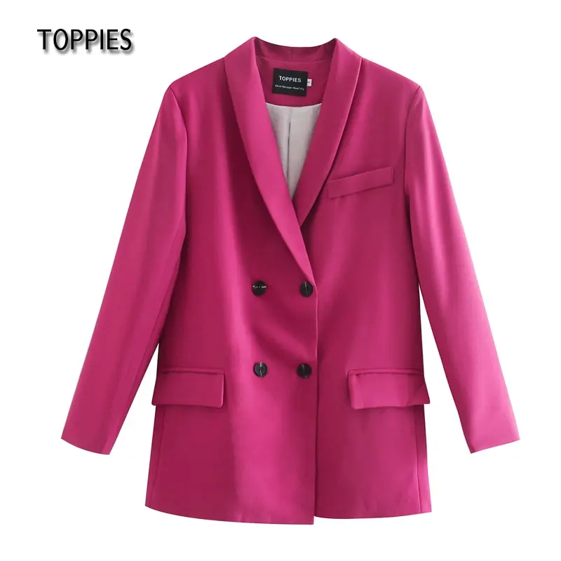 Пиджак Toppies женский однотонный двубортный жакет деловой костюм весна 2022 - купить