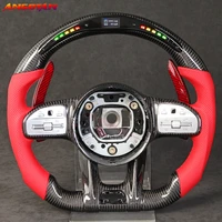 carbon fiber steering wheel fit for mercedes benz sport car amg cla c g gla glc s63 s65 w205 w222 w219all series