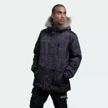 Мужская длинная куртка пуховик с камуфляжным принтом Xiaomi F.Mate теплая зимняя