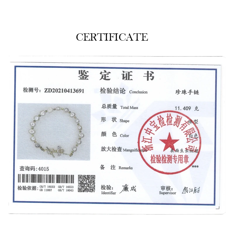 

Apis Florea Naturnal Freshwater Baroque Pearl Bracelet Jewelry for Women Fashion White Color 7-8mm Party /Birthday Charm Gift