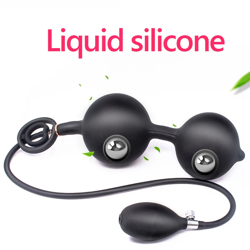 Надувная огромная Анальная пробка металлические бусины большая Анальный