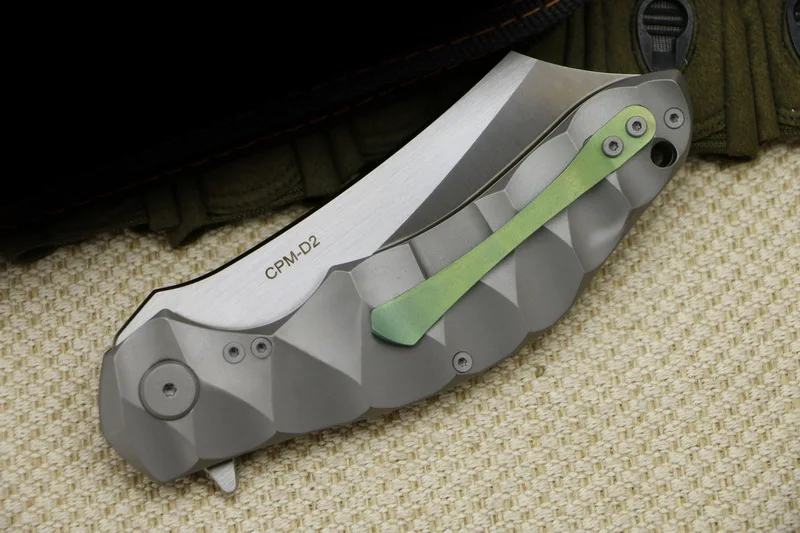 

LOVOCOO MV865 CPM-D2 blade TC4 titanium alloy tactical ball bearing folding knife camping hunting outdoor survival EDC tools