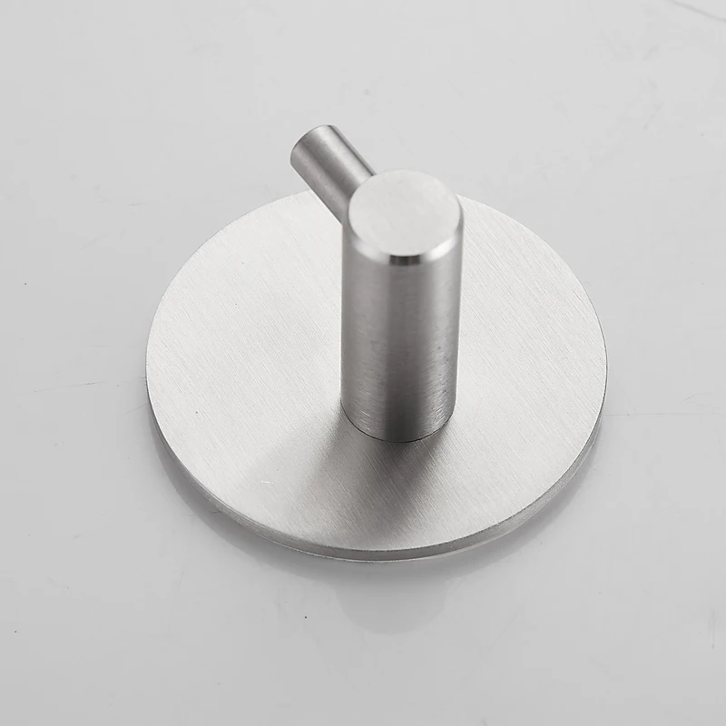 

US WarehouseRustproof SUS304 Stainless Steel Adhesive Hooks Bathroom Accessories Set Towel Hook Tissue Holder High-strength
