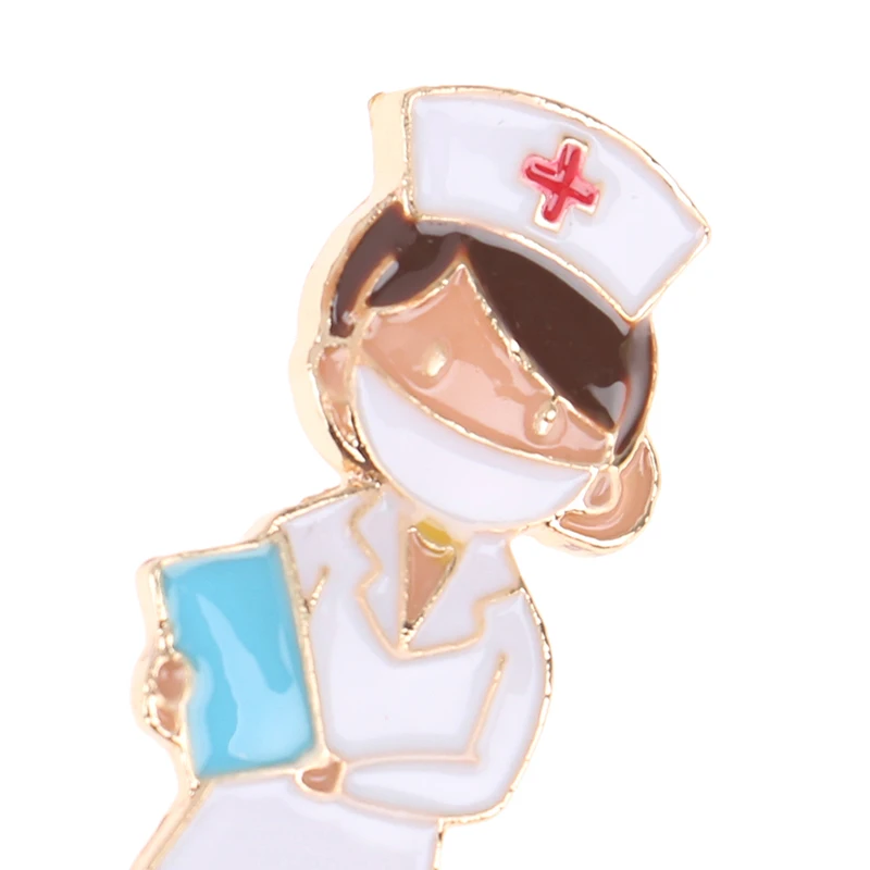 Metal Pin Doctor Badge Stethoscope Ambulance Angel Wings Nurse Hat Cross Shape Enamel Brooches Jewelry Gift |