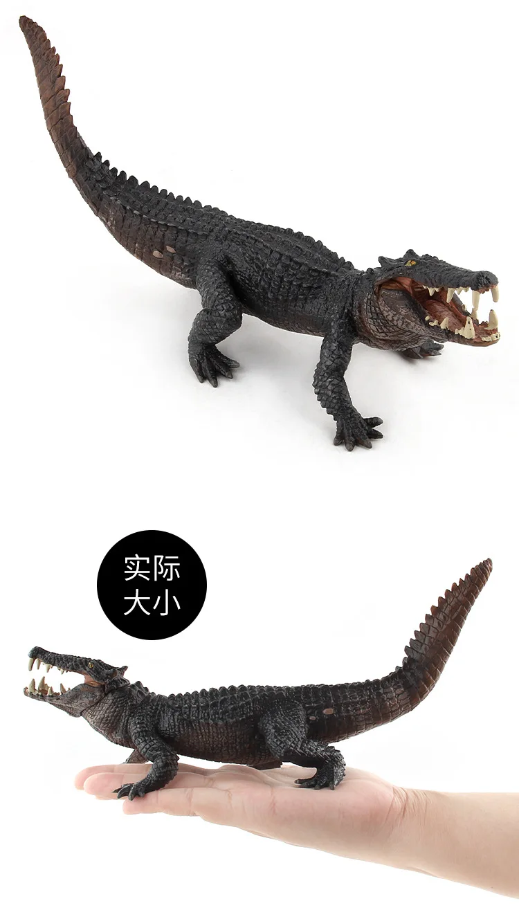 Фигурки крокодила большой размер 25 см модель имитация коллекция животных из ПВХ