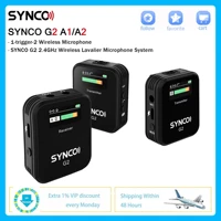 synco g2 g2a1 g2a2 wireless lavalier microphone system for smartphone laptop dslr tablet camcorder recorder pk comica
