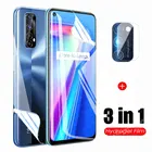 Гидрогелевая пленка 3 в 1 для Oppo Realme 7 X7 pro, Защитная пленка для задней линзы, Защита экрана для Real me 7 X7 Pro 7Pro, не стекло