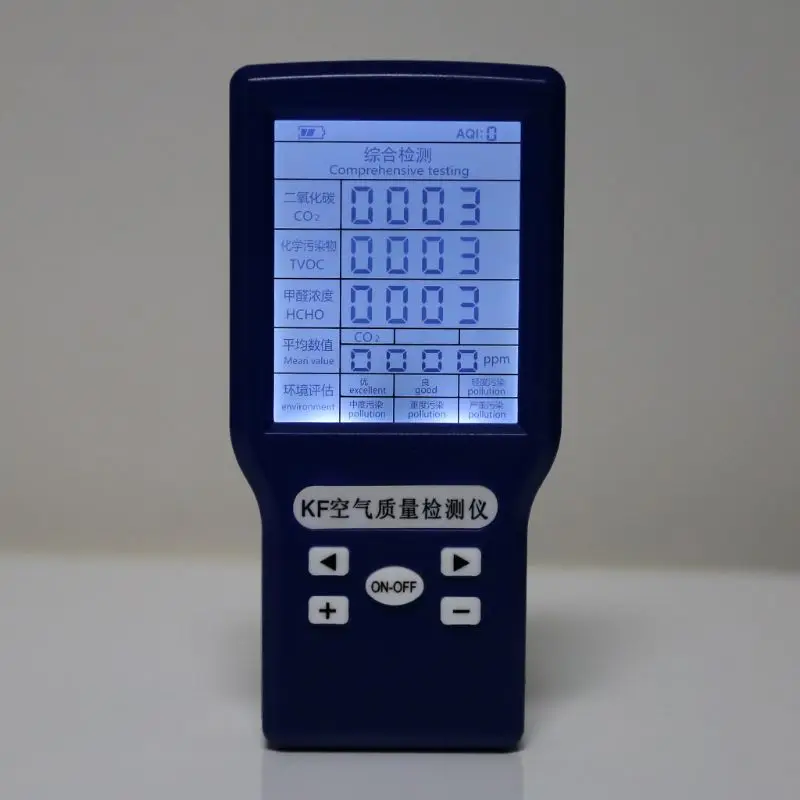 

CO2 ppm Meters TVOC HCHO AQI Carbon Dioxide Detector Gas Analyzer Protable Air Quality Tester A69D