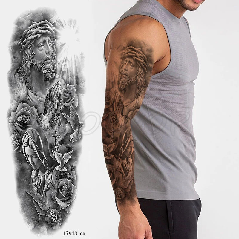 Водостойкая временная татуировка на всю руку наклейка мифологическая фигурка