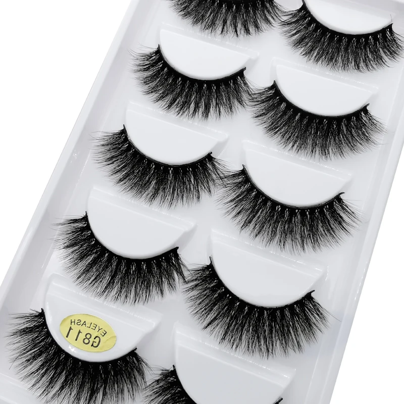 5 пар объемных накладных ресниц для макияжа Объемные Накладные ресницы 3D