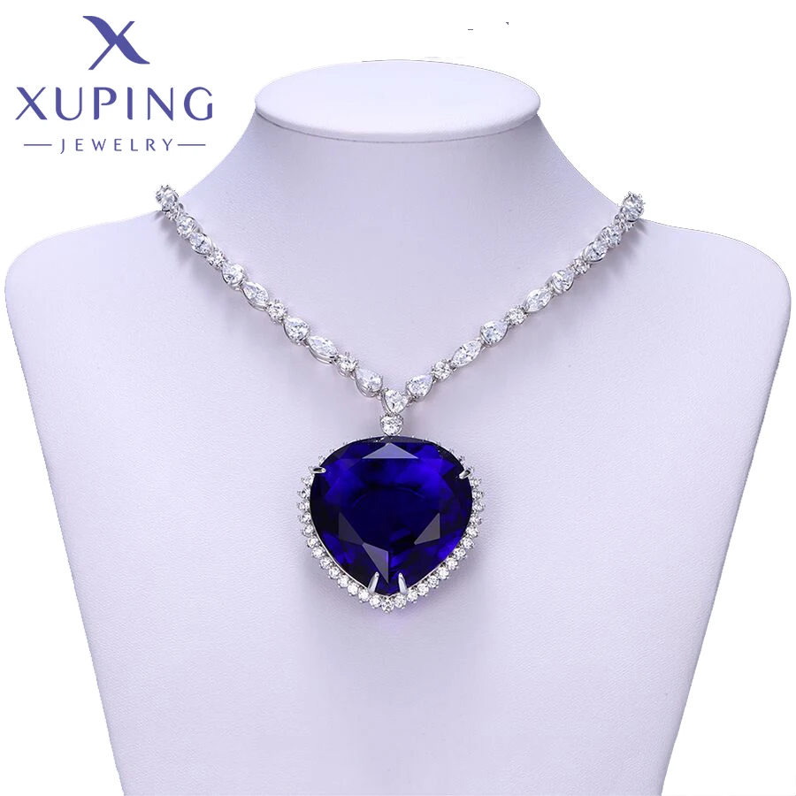 Xuping ювелирные изделия подвеска в форме сердца ожерелье с синтетическим