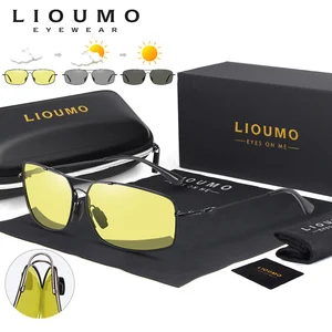 Очки солнцезащитные Мужские поляризационные с фотохромными линзами, в металлической оправе с эффектом памяти, для дневного и ночного вождения, 2020