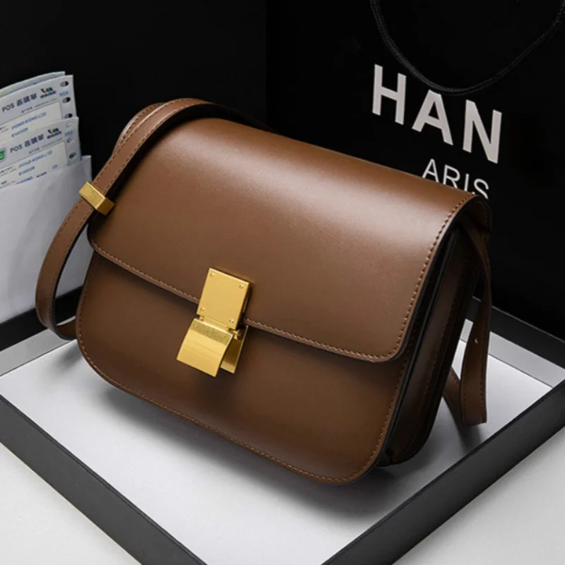 

Роскошная женская сумка через плечо из натуральной кожи, брендовая дизайнерская сумочка, кошелек, модная сумка через плечо Tofu для женщин, ле...