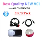 Бесплатная доставка DHL, 5 шт.лот, VD DS150E CDP, новые Автомобильные диагностические инструменты Vci, сканер OBD2 с Bluetooth для дельфиса 2018.R0 2017.R3, генератор ключей