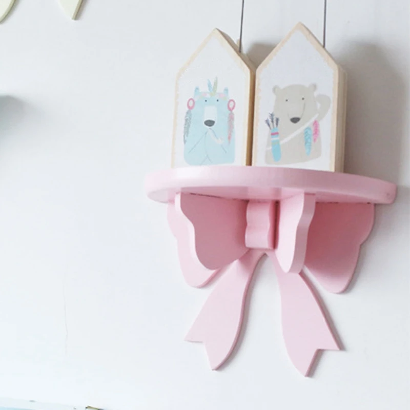 

Nordic Style Wooden Cute Storage Holders Wall Mount Decorative Shelves for Baby Kids Room Decorations Wall Shelf Organization