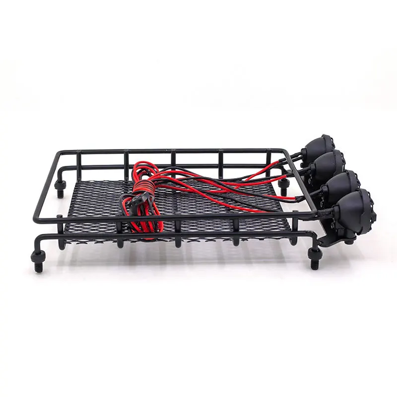 

For MN D90 D99 MN90 MN99S 1/12 RC Car Upgrade Parts Metal Luggage Carrier Tray Roof Rack with LED Light Accessories