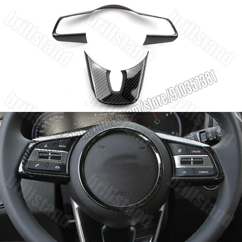 

Чехол на руль из углеродного волокна для Kia Seltos 2019 2020 2021 2022, 2 шт.